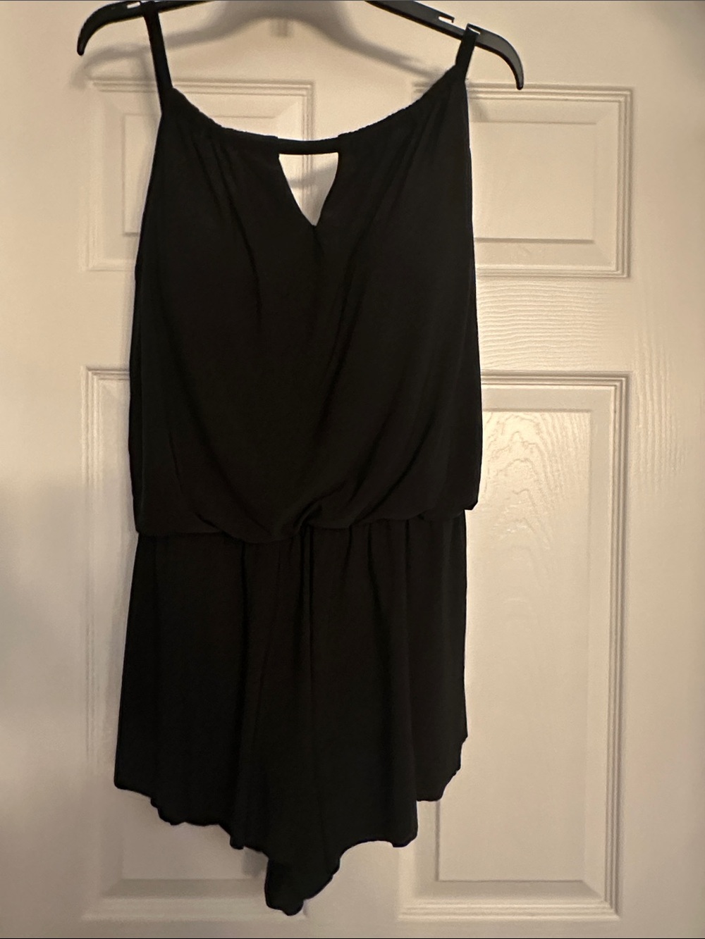 Aqua Green Black One-Piece Swim Romper with Keyhole